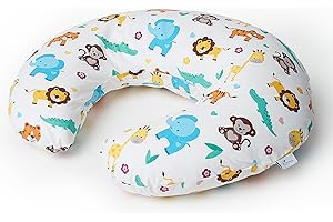 Niimo Coussin d'allaitement - Housse 100% Coton, Coussin Maternité, Multifonction, Coussin de Positionnement, Lavable, Coussin de Grossesse, Aéré et Respirant