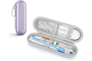 PHD KEISI Yinke Custodia da viaggio per spazzolino elettrico Braun Oral B/Oral-B Pro/Sonicare con custodia per accessori, custodia da viaggio a guscio rigido portatile (Purple)
