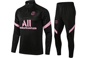 Kobzio chándal fútbol PSG hombre, equipacion futbol hombre chandal PSG 2023/2024 entrenamiento de fútbol para adultos Paris, adecuada para hombres y mujeres en primavera y otoño