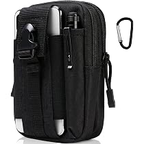 Support Radio Tactique Asixx - Pochette En Nylon Pour Gilet Ou Ceinture - Compatible Téléphone, GPS - Noir