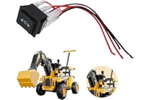 FLLYVLY Interruttore di Inversione di Polarità 12V per Motore a Corrente Continua, 10A, 6 Pin, 3 Posizioni Momentanee ON-OFF-ON, Interruttore a Levetta, Facile da Installare, Affidabile e Durevole