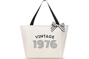 Vavabox Birthday Gifts for Women, Unique Canvas Years Tote Bag, Vintage Gifts for Wife Sister Mum Aunt Friends Her(16 18 21 30 40 50 60th 2026)
