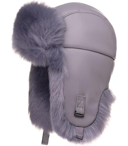 Zylioo Cappello Da Aviatore XXL In Finta Pelliccia | Per Teste Grandi 60-65 Cm, Con Paraorecchie E Sottogola | Caldo Per Caccia E Sci