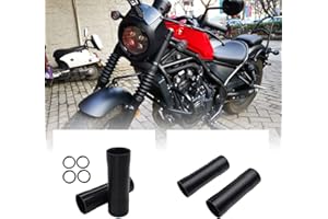 Midimttop Motorcycle Front Fork Tubes Boots Fork Dust Cover Gaiters Boots Rubber Sleeve Shock Gaiters Cover for Rebel 500 Rebel 300 CMX500 CMX300 2020 2021 2022 (Upper)