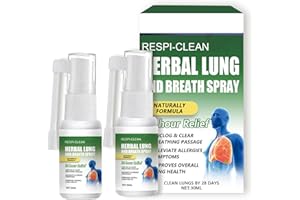 KAYZON Respinature Herbal Lung Cleanse Mist - Natural Respiratory Cleanse & Breathe Spray, Lung Exerciser Powerful Lung Support, Lung Cleanse for Smokers, Herbal Lung Care Essence Daily Use - 30ml*2pcs