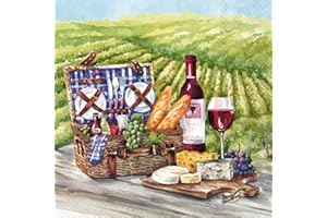 Boston International IHR Lot de 20 serviettes en papier triple épaisseur Weinberg