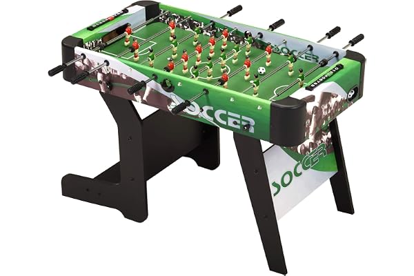 Table de Baby-Foot d'intérieur Pliable - 22 Figurines - 3 balles inclues - 2 à 4 Joueurs