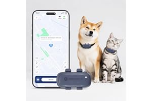 SEEWORLD Cat Tracker GPS Dog Pet Tracker with Real-Time Location Tracking | Virtual Fence | Location History | Health & Escape Alerts | Unlimited