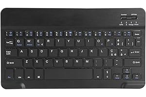 Coastacloud QWERTY Italiano Layout Tastiera Bluetooth Senza Fili Wireless Keyboard 10" Compatibile Qualsiasi Android/Windows/iOS Sistema (Nero)