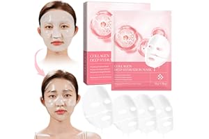 VFJVLVDG Bio Collagen Face Mask, Korean Bio Collagen Mask Overnight, Collagen Real Deep Mask for Lifting, Firming, Moisturizing - 34g x 4ea