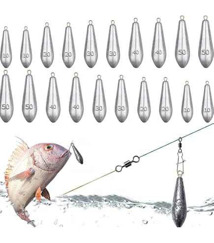 25pcs Fishing Weights Sinkers Kit - Various Sizes Bass Casting Drop Shot For Saltwater Freshwater