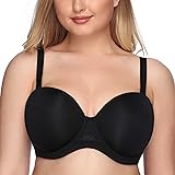 DotVol Women's Multiway Strapless Bra Full Figure Underwire Contour Pretty Back Plus Size Bra