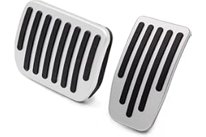 ‎TESVOLUTION Tesvolution® Aluminium Fußpedal Abdeckung für Tesla Model 3 2017-2023 - Anti Rutsch Performance Pedalauflagen Tuning für Gaspedal und Bremse
