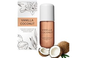 SHEFAVE Vanilla Skin Body Mist,Vanilla Coconut Perfume,Coconut VAnilla Body Spray for Women,Hair & Body Fragrance Mist,Long-Lasting Van-illa Perf-ume For Women,(COCONUT)