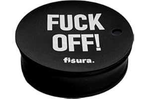 Fisura - Osłona na kubek przeciw narkotykom. Oryginalny pokrowiec na napoje. Pokrowiec na napoje wielokrotnego użytku. Silikonowa osłona kubka chroniąca przed rozlaniem. (Pack 3, F*ck off, czarny)