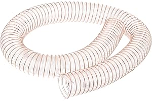 PATIKIL PU Flexible Aspiradora Limpieza Manguera, 40mm ID 1M Longitud Polvo Colección Manguera Uso con Polvo Recolectores para Industrial Carpintería Limpiador, Cobre Tono