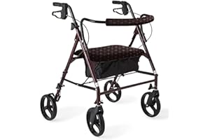 SPRING SEAON SPRING SEASON Rollator Walker Seat & Backrest Rollbar Covers Set - Adjustable Patterns Walker Cover Accessories for Leopard Rollator（Red star）