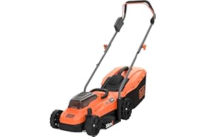 BLACK+DECKER,RASAERBA A BATTERIA 18V (FUNZIONAMENTO A 36V CON DUE BATTERIE DI 18V) UNITA' SENZA BATTERIA E SENZA CARICABATTERIE - SCOCCA 33CM - ALTEZZA DI TAGLIO REGOLABILE - CESTO 35LT . BCMW3318N-XJ