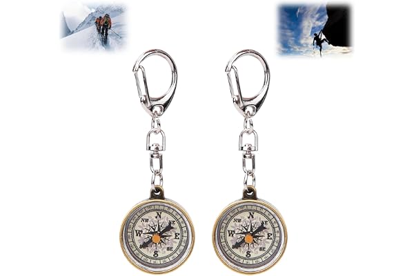 Boussole Boussole Porte-clés Vintage Portable en Alliage de Zinc Compact Boussole de Poche Porte-clés Boussole de Poche Portable pour Camping pour Vos Amis Kompasse