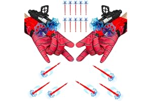 UDRKFOPK Spider Web Shooter 2 Pack - Super Hero Kids Wrist Launcher Glove Toys - Funny Spider Glove Gift for Boys & Girls Costume Cosplay