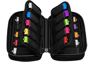 Wooolken Étui de Rangement clé USB – Organiseur Portable avec 20 emplacements et étiquettes – Boîtier de Rangement clé USB sécurisé