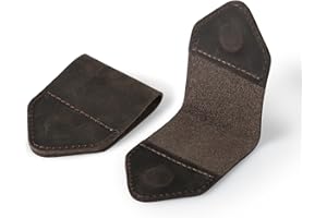 Londo Segnalibri in Vera Pelle (Set 2) - Fatto a Mano - Pelle Pieno Fiore - Elegante & Resistente - Marrone Chiaro