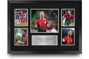 HWC Trading FR A3 Cristiano Ronaldo Portugal Gedruckte Memorabilien Signiertes Autogramm Fotodisplay für Fußball Anhänger und Fans - A3 Gerahmt