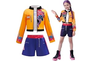 JIASHA K-p0p Dem0n Hun-ters Costume for Kids, Costume Girls Costplay Party Outfits Carnival Outfit Singer Uniform Full Set for Kids