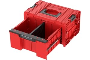 Qbrick System Caja de herramientas Pro Drawer 1 Toolbox 2.0 Basic Red Ultra HD Caja de herramientas con cajón extremadamente resistente IP66 Modular