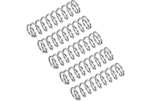 QUARKZMAN Compression Ressort, 5pcs 304 Inox Acier, 4mm OD, 0.5mm Fil Taille, 15mm Libre Longueur, Argent Ton