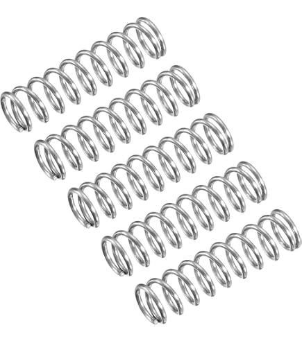 Sourcing Map 10 Molle Di Compressione In Acciaio Inox 304 - Ø 5mm, Altezza 35mm