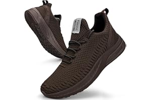 Feethit Damskie buty sportowe, oddychające, do biegania, lekkie buty do chodzenia, Brązowy, 38.5 EU