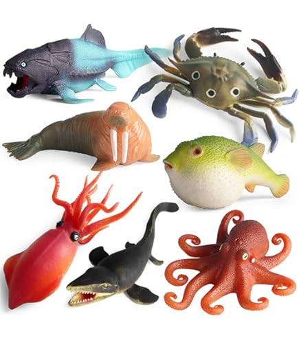Buy Ocean Sea Animal,18 Pack Rubber Bath Toy Set,Food Grade