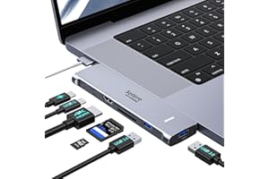 SELORE&S-GLOBAL Adaptateur Macbook Pro/Air Hub USB C 7 en 2 avec 4K HDMI, Thunderbolt 3 et USB-C 100W, 2 USB 3.0, USB C 3.0, Lecture de Carte SD/TF, Adaptateur Mac pour MacBook Pro 2022-2016 MacBook Air 2022-2016