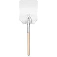 New Star Foodservice 50219 Aluminum Pizza Peel, Wooden Handle, 9 x 11 inch Blade, 26 inch Overall