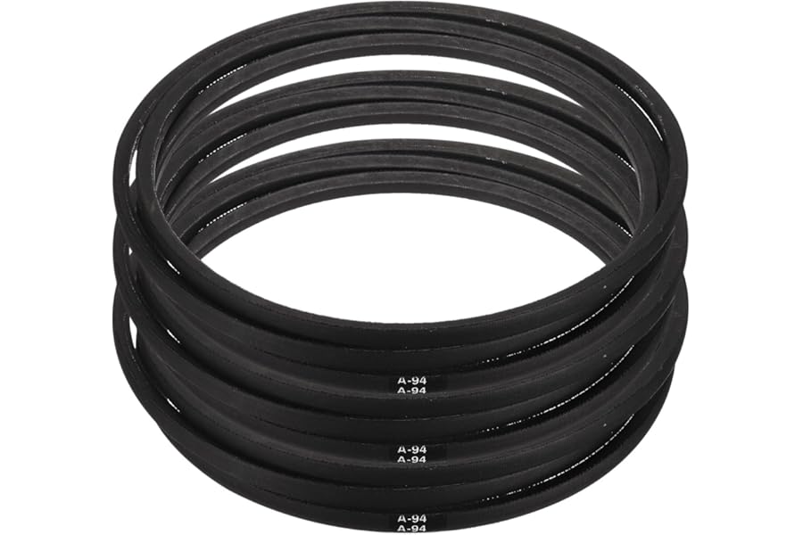 sourcing map 3pcs A94 or 4L960 Classic Wrapped Rubber V-Belt, 94"(2388mm) Inside Circumference, A Profile V Belt