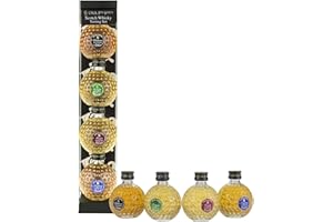 OSA Fine Spirits Quad Scotch Whisky Tasting Set | 40% Abv | 4 x 5cl | Whisky Gift Set Including Blended Scotch Whisky & Blended Malt Scotch Whisky | Enjoy Neat or in Drinks | Ideal Whisky Gifts
