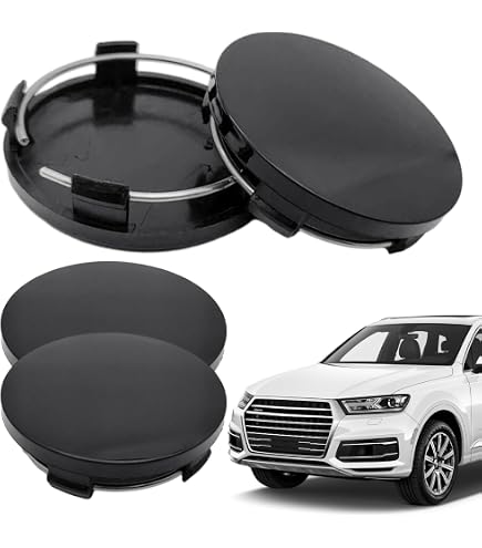Cache Moyeux Auto GÉNERIC - 4 Pièces Pour ABT 56mm 60mm 65mm 68mm - Capuchons Centre Jante - 60mm Noir