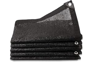 LYQCZ Shade Cloth Shade Netting Garden, Shade net Sunblock Shade Cloth Net Mesh Tarp 80% Sunshade net, Greenhouse Shading Net for Garden Plant Outdoor Patio Pool (Black 8-PIN 95%, 3x4m)