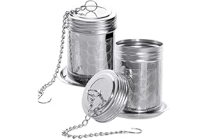 Yoosso 2-częściowy zestaw zaparzaczy do herbaty ze stali nierdzewnej z tacą ociekową, srebrny