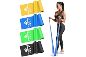 Flintronic Taśmy do fitnessu, taśmy oporowe o długości 1,5 m, grubość 3/4, do crossfitu, budowy mięśni, pilatesu, jogi, treningu siłowego