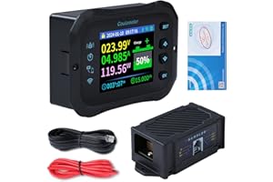 DEWINLVD 600A wifi Battery monitor 12V 24V 36V 48V 72V Monitoraggio della batteria 10-100V voltage display app remote control protezione batteria caravan battery guard (KM160F con allarmi)