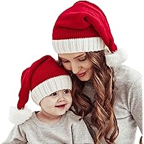 Familie bijpassende kerstmuts moeder & baby gebreide muts kerst ouder