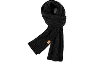 REDESS Grande écharpe tricotée d'hiver chaude en laine cachemire épaisse pour femme