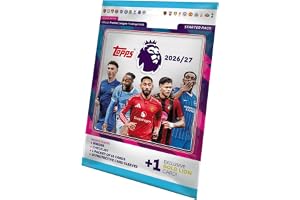 Topps Premier League 2027 - Starter Pack | Contains a binder, checklist, card sleeves and 32 cards including a Gold Lion card and a guaranteed LE card.