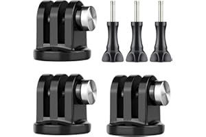 GEPULY 6PCS 1/4'' Mini Tripod Mount Adapter, 1/4-20 Thumbscrew for GoPro Hero 13/12/11/10/9/8/7/6/5/4/3 DJI OSMO Action AKASO Insta360 for Tripod Selfie Stick Monopod and DSLR Camera Flash