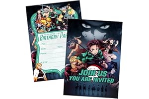 MIOTLSY Festa di Compleanno Party Inviti per Demon, Adatto per feste di compleanno di ragazzi e ragazze divertentiDemon, Biglietti di Natale,Invito di Compleanno,12 Biglietti.