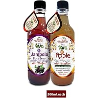 AVG Combo of Apple Cider Vinegar with 'mother' & Jamun Vinegar - 500ml Each