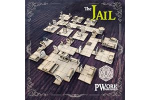 PWORK WARGAMES The Jail (La Prison) – 3D tactical maps RPG fantasy donjon tiles – cartes tactiques 3D modulaires en MDF 3 mm