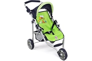 Bayer Chic 2000-Poussette Lola pour poupée, 612-16, Bumblebee, Bleu Marine/Vert
